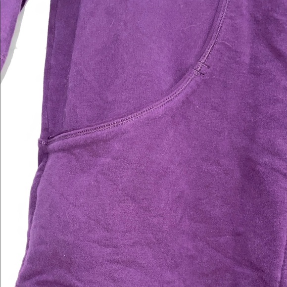 Purple Zip-Up Hoodie with Soft Fabric and Relaxed Fit - Picture 4 of 5